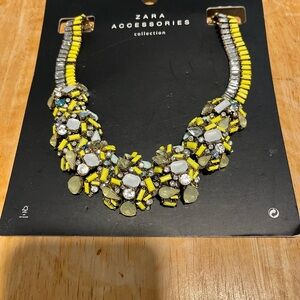Zara Yellow and Silver Necklace